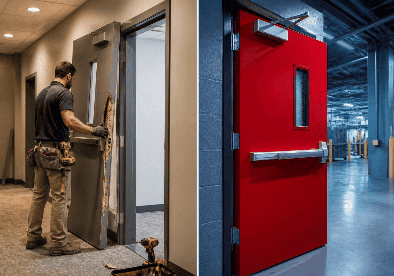 How Fire Door Replacement Improves Building Fire Safety